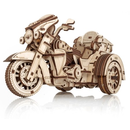 A prefabricated EWA wooden model “Motorcycle. Trike "-3