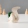 Souvenir "Cobra" with moss white 5x6.5x8 cm (moss green stabil)