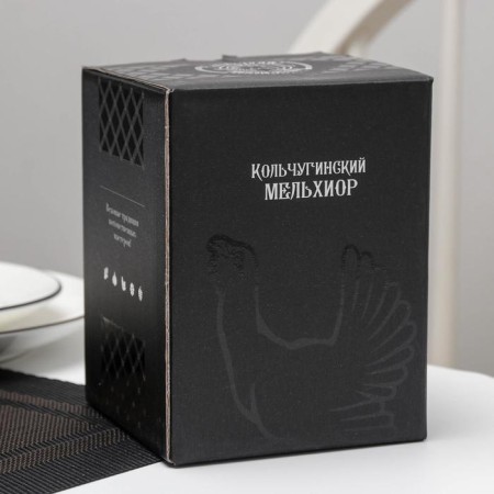 Set for tea "Vysotsky", 2 subjects: cup holder d = 65 mm, glass, brass-4