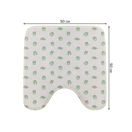 A mat for the toilet "Cute Muzzle", anti -slip, size 50x50 cm-1