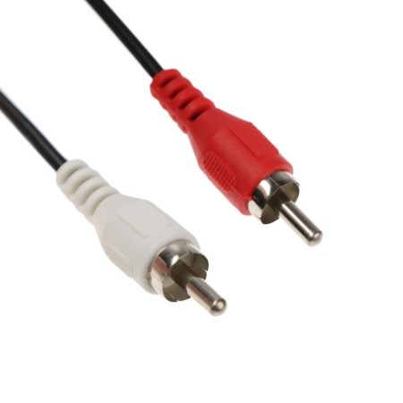 Audio/Video signal, 2xrca (M) -2xrca (M), 1 m, black-1
