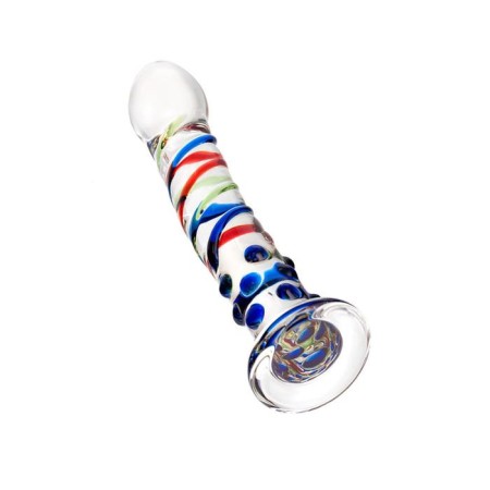 Unrealistic phallimitator Sexus Glass, glass, transparent, 18 cm-2