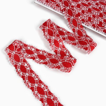 Braid braid, in a roll 20 m., Red-white-1