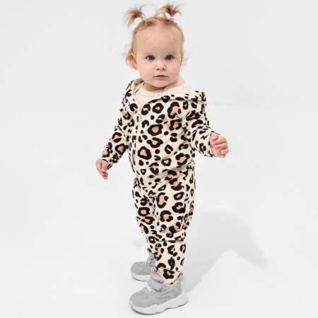Costume (sweatshirt and trousers) I am a "leopard", p. 68-74 cm-2