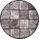 Round Merinos Valencia Deluxe, size 150x150 cm, color Brown