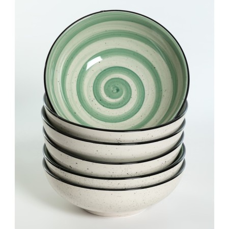 A set of deep plates of Elrington “Airgraph. Pistachio breeze ", 18 cm, 750 ml, 6 pcs