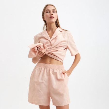 Female pajamas (shirt, shorts) minku: Home Collection color peach, size 52