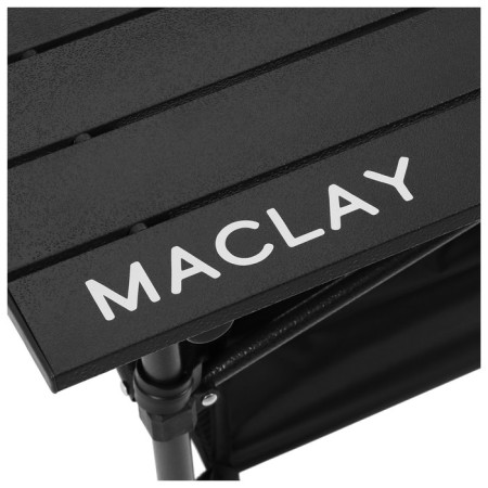 Tourist Maclay table, 58x58x58 cm, with organizer, black color-7