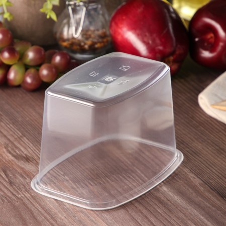 Container plastic disposable "JPPLAST", 750 ml, 13.8 × 10.2 × 9 cm, medium, transparent color-1