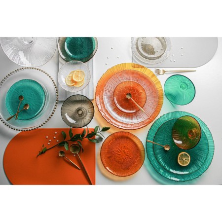 Glass Vase for fruits "Fireworks", 350 ml, 15 × 7.5 cm, emerald color-4