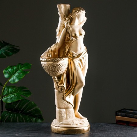 Figure with Kashpo "Aphrodite" ivory, 85x40x30cm-3