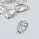 Decor for creativity Metal "Evil on a branch" set 6 pcs silver 1.8x2.9 cm