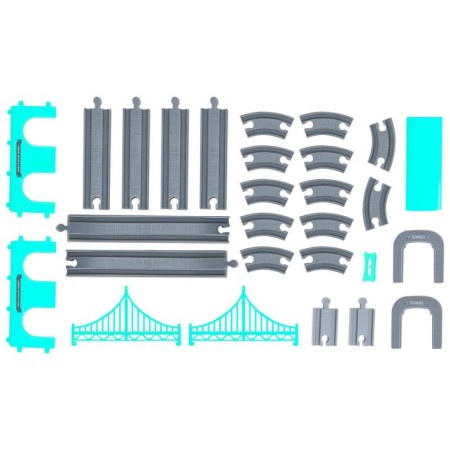 Railway for children "My City", 66 items, on batteries-9
