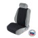 Nabbage on the front seat, velor, size 55 x 130 cm, black, wide seat
