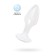 Anal plug Toyfa, acrylic, white color, 9.5 cm, D 3.4 cm