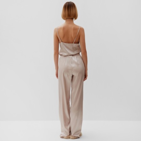 Women's pants Minaku: Home Collection Beige Color, Rr. 44-6