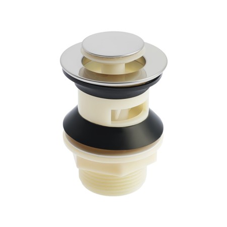 Bottom valve Zein Bp3, plastic housing, small button, stainless steel, overflow-6