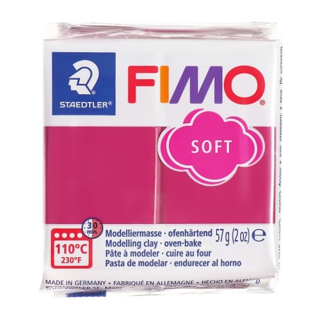 Plastic-polymer clay baked 57g Fimo Soft frozen berry 8020-T23-1