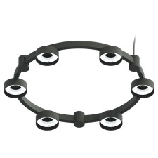 Techno Ring luminaire housing suspended for nozzles D85 Ambrella Light, Diy Spot, C9232, 6xgx53, Black Black Sand Color