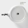 Porcelain barrel with a leaf on a wooden stand Bellatenero, 2.5 l, white color