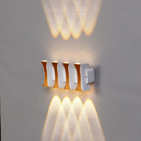 Facade lamp "Elegant", FSD-041, 8 W, 3000K, 4 rays, IP65, 220 V, plastic, white-1