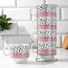 A set of mugs from ceramics 