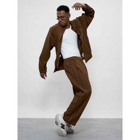 Male tracksuit, size 54, brown color-9