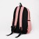 A backpack with a zipper, 3 outer pockets, pink color