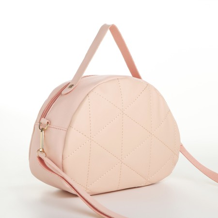 Bag Cross-Bodi with a zipper, pink color-1