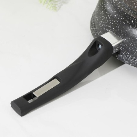 Granite Black Granite INDUCTION PRO, D = 26 cm, plastic handle, anti -stick coating, black color-4