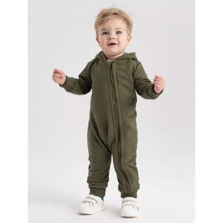 Children's overalls on Mowbaby Dino zipper, height 86 cm, green color-1