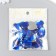 Decor for creativity plastic "Rhinestones heart. Bright blue" set of 30 pcs 2.5x2.5 cm
