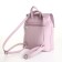 City backpack of artificial leather with lightning, pink color