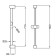 Shower stand zipponi polo, l = 800 mm, without accessories, color chromium