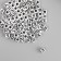 Beads for creativity plastic "Russian letters on a white cube" set of 500 grams 0.6x0.6x0.6 cm