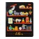 Notebook A5, 48 sheets in a cage "on book shelves", cover of shared cardboard, selective varnish, rounded corners, block 65, 5V, mix