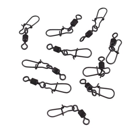 Twal with a fastener Namazu Pro Rolling Ribbed Swivel, Carbon, size 4. Test-43 kg-2