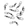 Twal with a fastener Namazu Pro Rolling Ribbed Swivel, Carbon, size 4. Test-43 kg