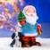 New Year's figure "Santa Claus with a Christmas tree" with sparkles 37cm