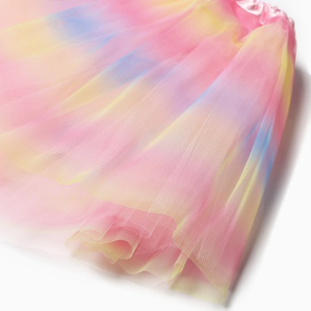 Children's skirt kaftan "gradient" pink, length 30 cm-2