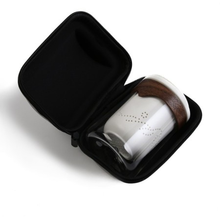 A set for a tea ceremony of 7 items per 6 people: a cup 50 ml, a kettle 400 ml, white-4
