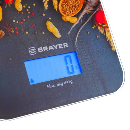 Brayer 1801br kitchen scales, weight up to 8 kg, 20x14.5cm-7