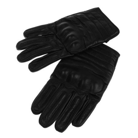 Motorcycle gloves with protective inserts, leather, size m-3