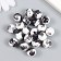 Beads for creativity plastic "Spray paint. Gray on white" set of 20 g 1.2x1.2 cm