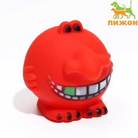 Brying toy "Monster" for dogs, 8.5 x 7 cm, red