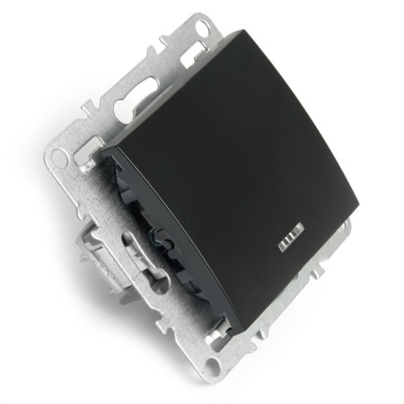 1-clavic switch with an indicator (mechanism), Stekker series Erna, PSW10-9101-03, black-1