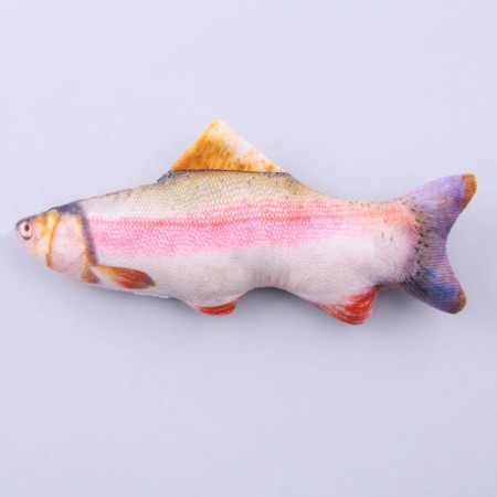 A toy for cats with mint "trout" from textiles, 20 cm-1