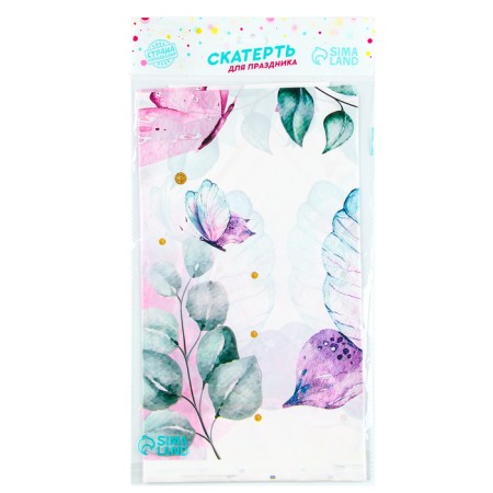 Single tablecloth "Butterflies" 180x137-5