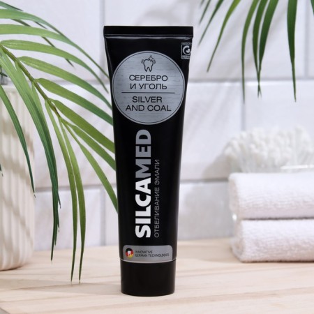 Silcamed toothpaste, silver and coal, 130 g-1