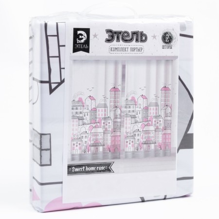 Set of curtains "Ethel" Sweet Home Rose 145*260 cm-2 pcs, 100% p/e, 140 g/m2-7